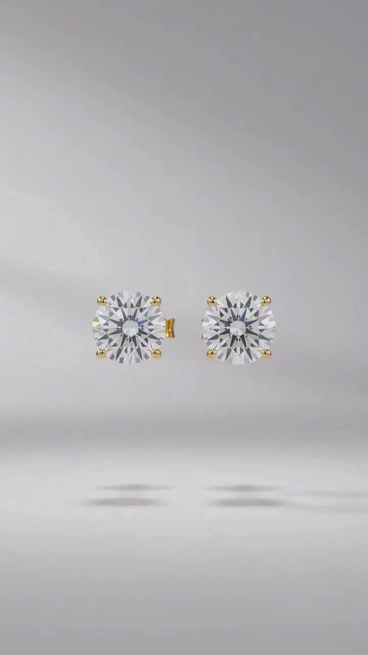 Diamond studs & everyday gold