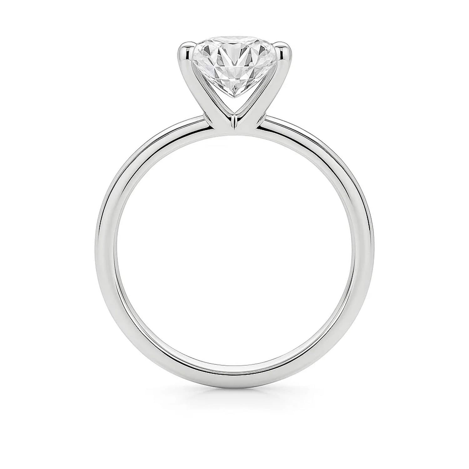 2 Carat Princess Lab Grown IGI G/VS1 Diamond Solitaire Ring in 14K White Gold view 4