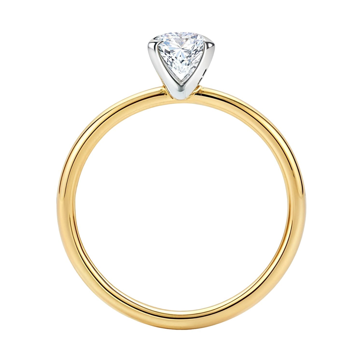 1 Carat Emerald Lab Grown IGI G/VS1 Diamond Solitaire Ring in 14K Yellow Gold view 4