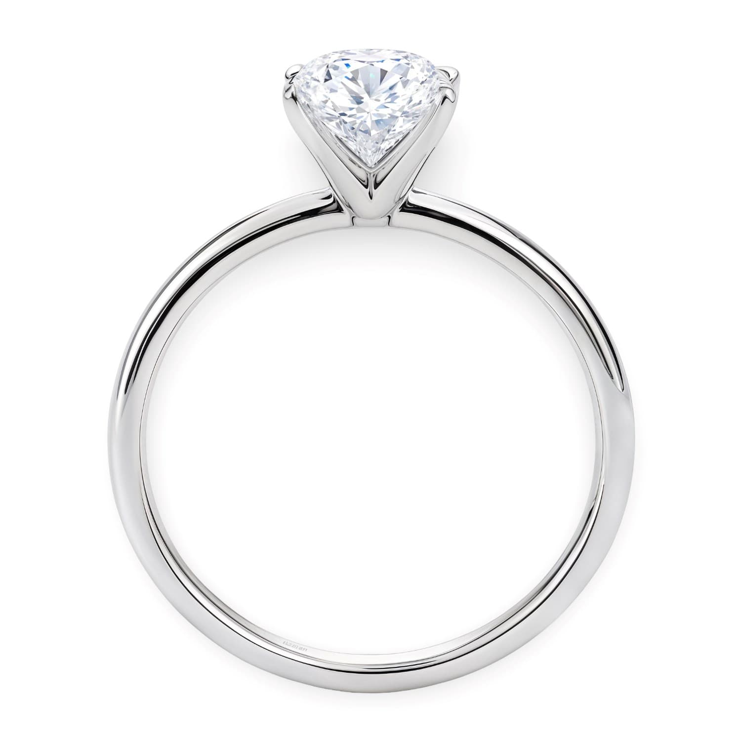 1 1/2 Carat Oval Lab Grown IGI G/VS1 Diamond Solitaire Ring in 14K White Gold view 3