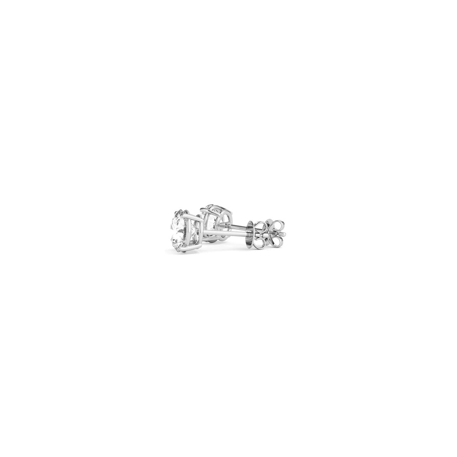 1/2 cttw Lab Grown Round Diamond Stud Earrings 14k White Gold (G/VS2) view 4