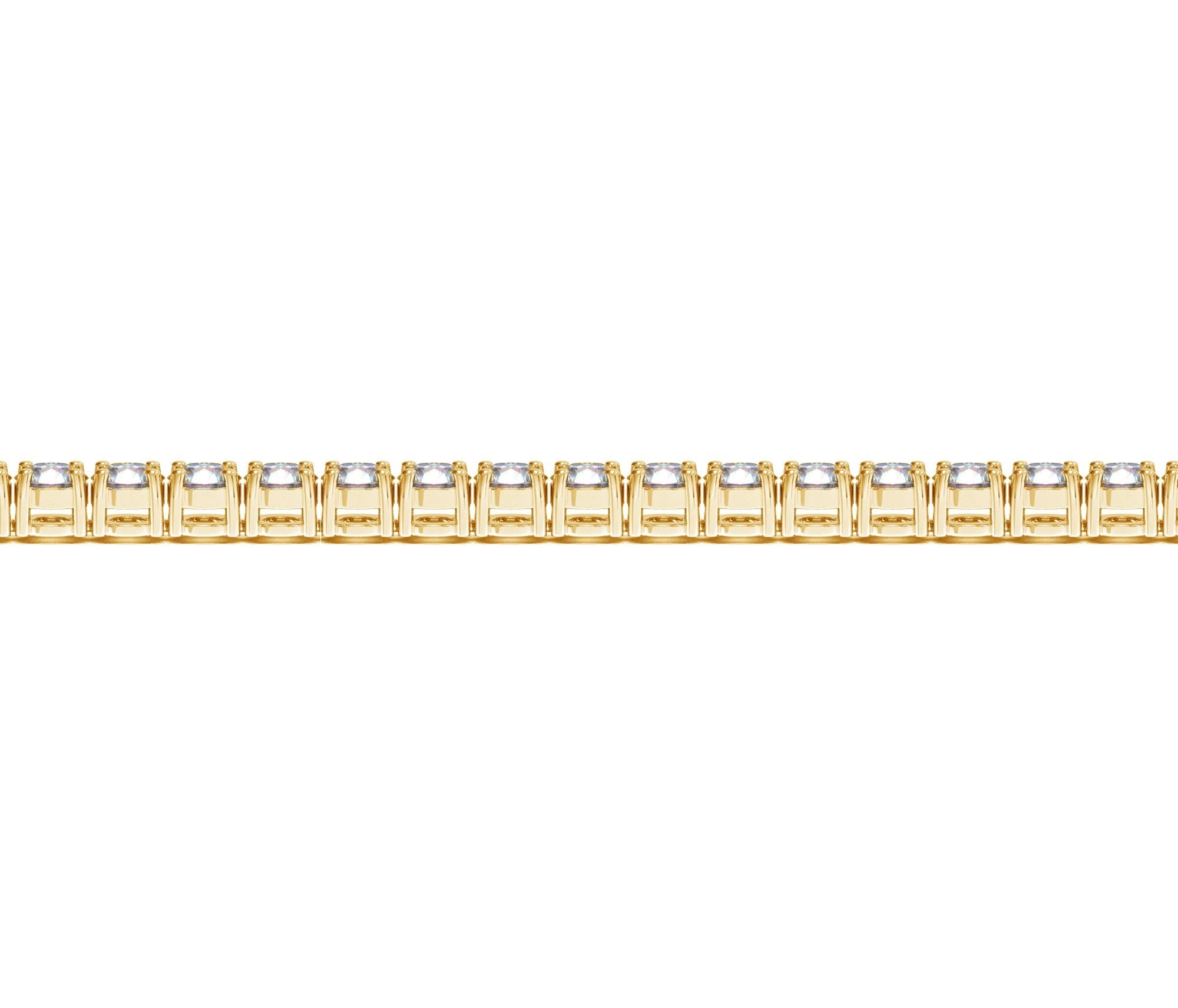 10 ctw Lab-Grown Diamond Tennis Bracelet in 14k Yellow Gold (F-G, VS2-SI1) view 3