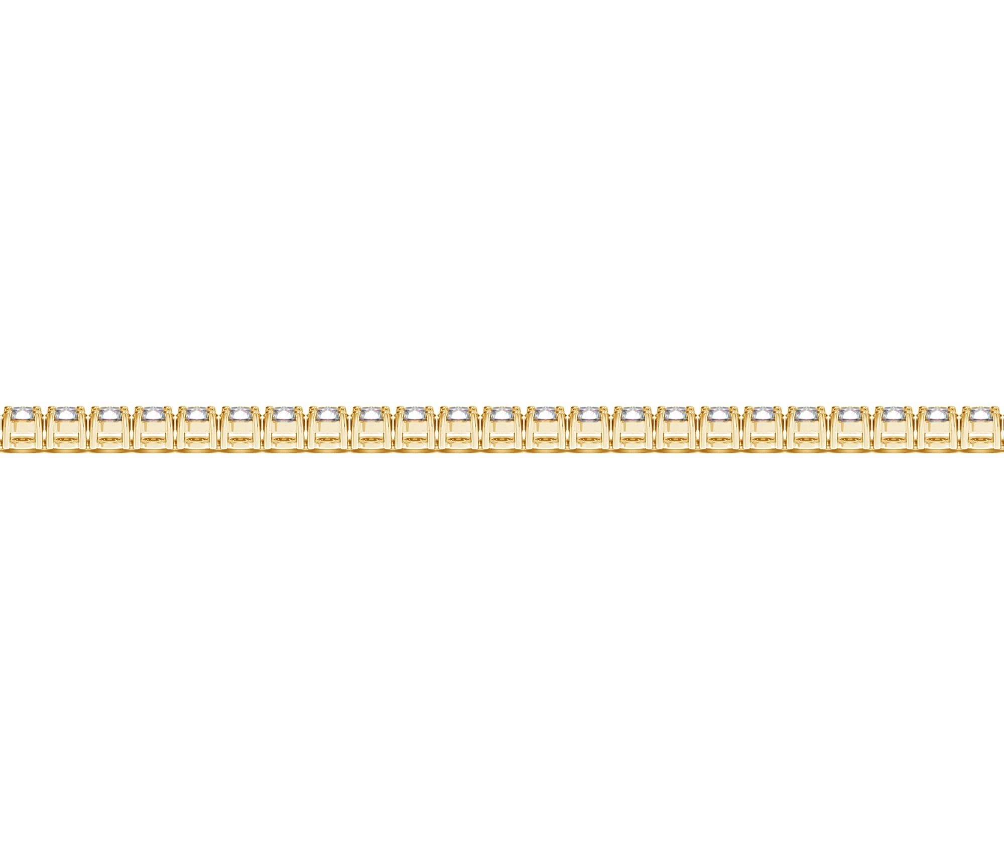 2 ctw Lab-Grown Diamond Tennis Bracelet in 14k Yellow Gold (F-G, VS2-SI1) view 3