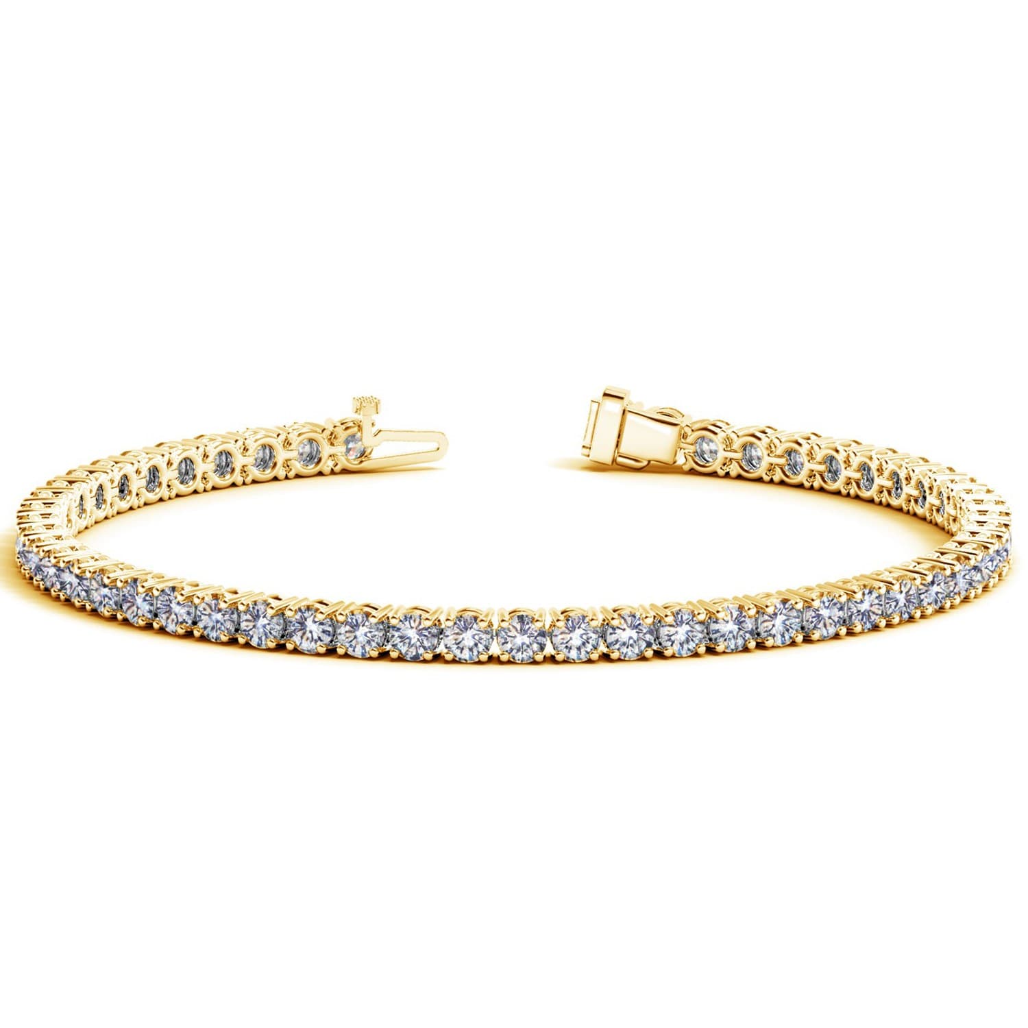 7 ctw Lab-Grown Diamond Tennis Bracelet in 14k Yellow Gold (F-G, VS2-SI1)