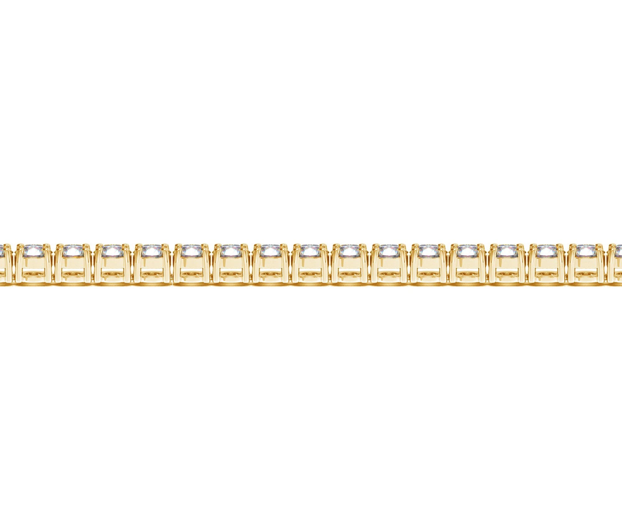 7 ctw Lab-Grown Diamond Tennis Bracelet in 14k Yellow Gold (F-G, VS2-SI1) view 3