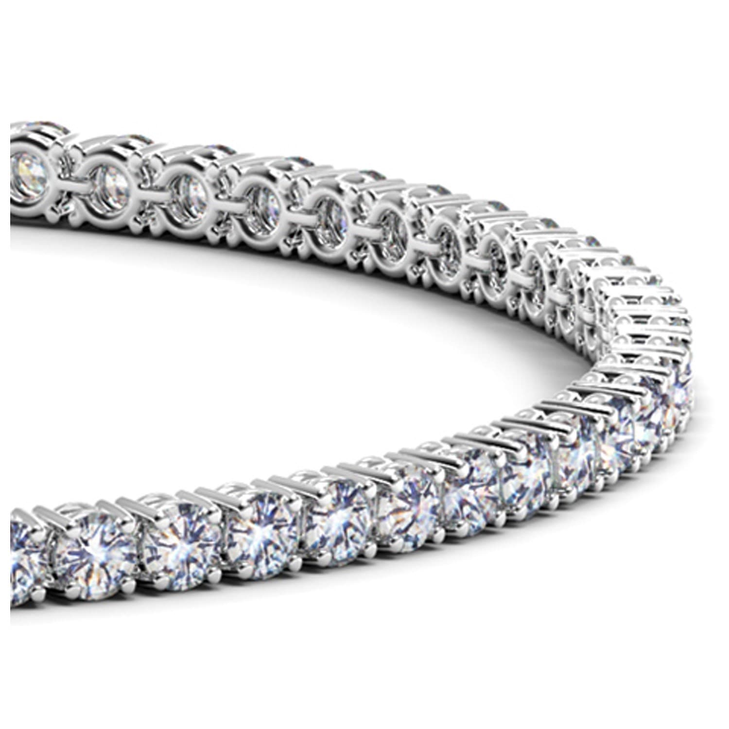 4 ctw Lab-Grown Diamond Tennis Bracelet in 14k White Gold (F-G, VS2-SI1) view 2
