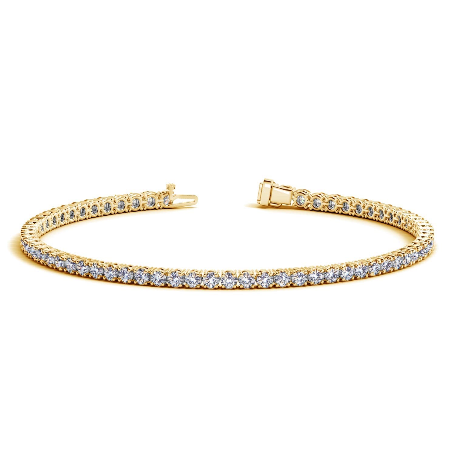 3 ctw Lab-Grown Diamond Tennis Bracelet in 14k Yellow Gold (F-G, VS2-SI1)