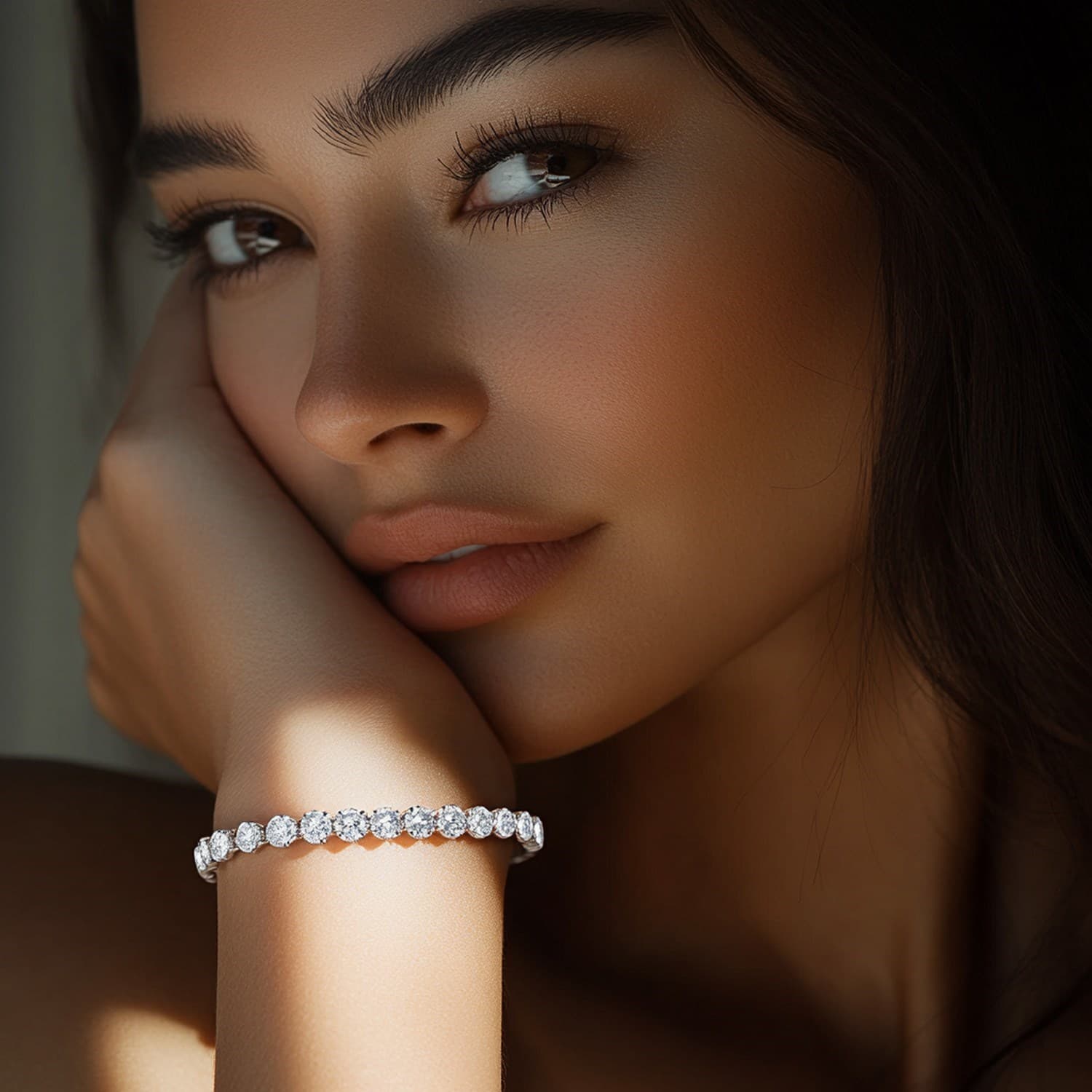 8 ctw Lab-Grown Diamond Tennis Bracelet in 14k White Gold (F-G, VS2-SI1) view 4