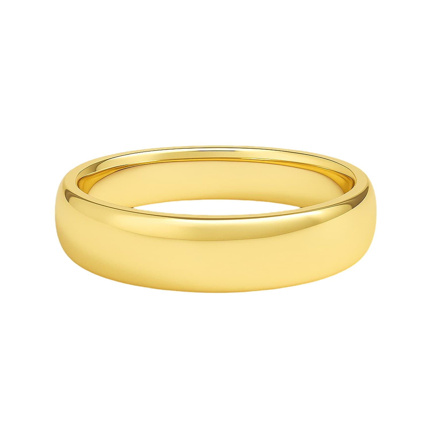 14k Yellow Gold Comfort Fit Wedding Band(5.00 mm) — alternate view