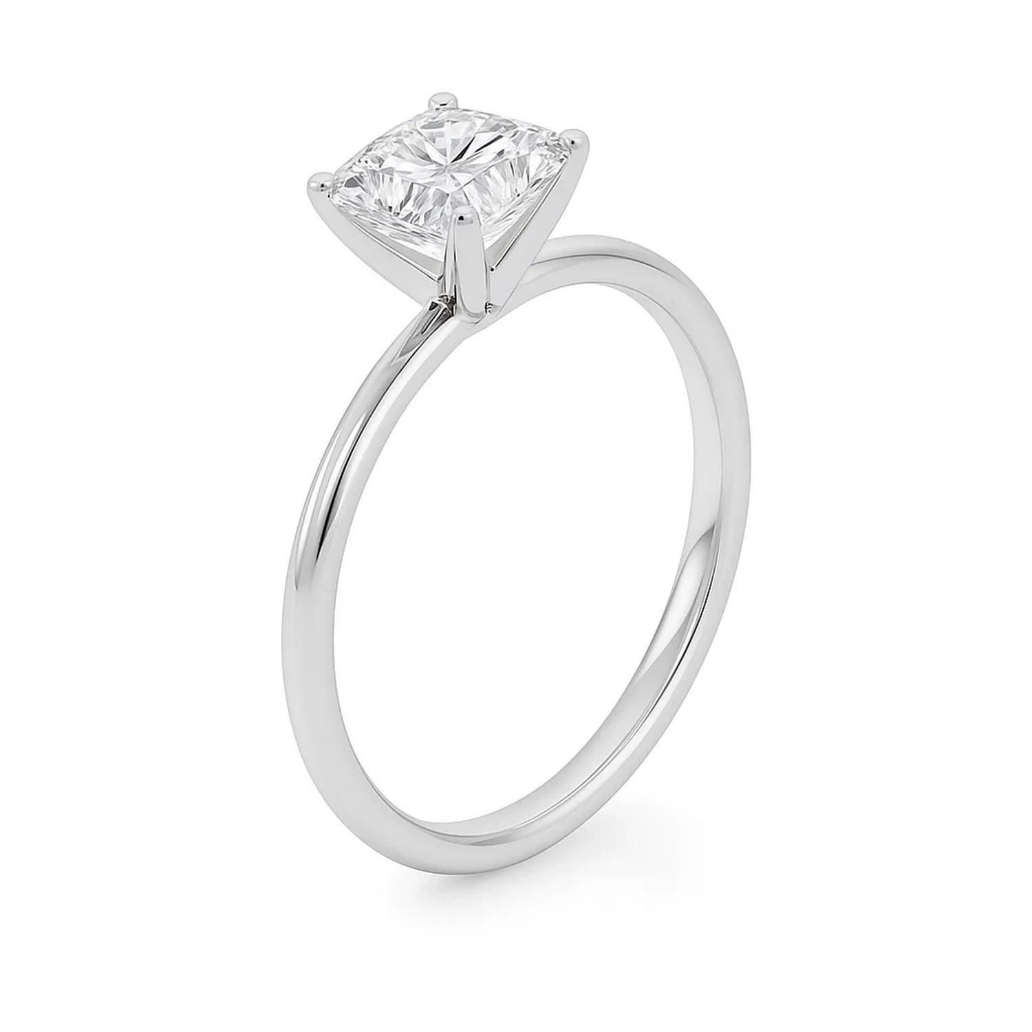 2 Carat Princess Lab Grown IGI G/VS1 Diamond Solitaire Ring in 14K White Gold — alternate view