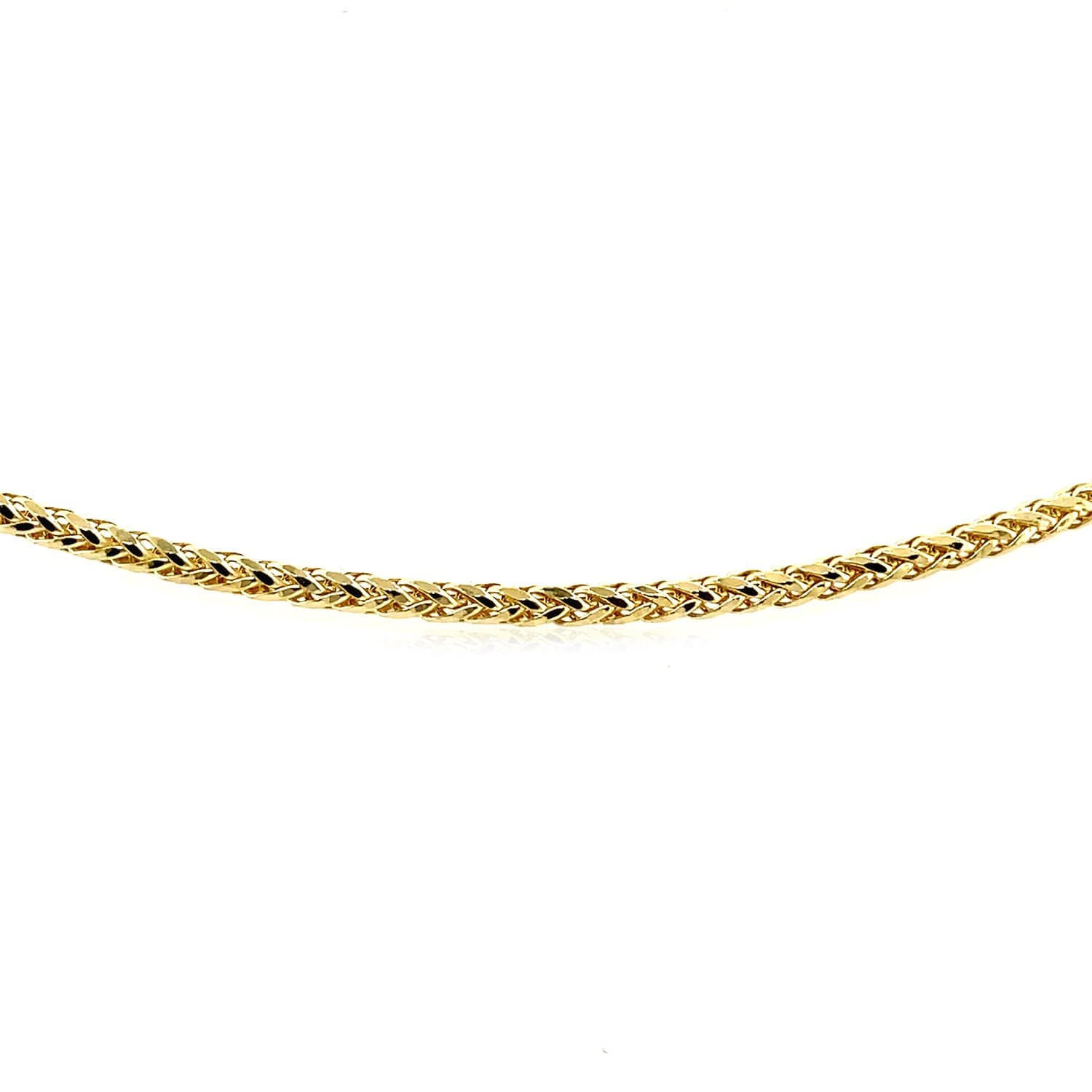 14k Yellow Gold Diamond Cut Round Franco Bracelet (2.70 mm) — alternate view