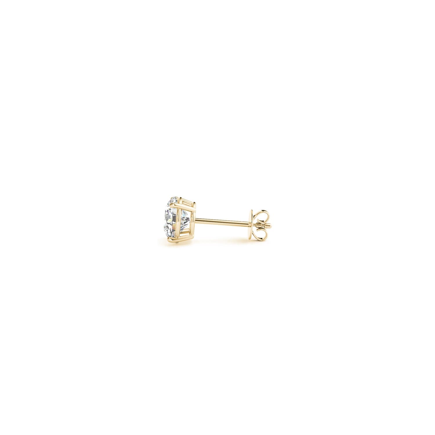 1/2 cttw Lab Grown Round Diamond Stud Earrings 14k Yellow Gold (G/VS2) — alternate view