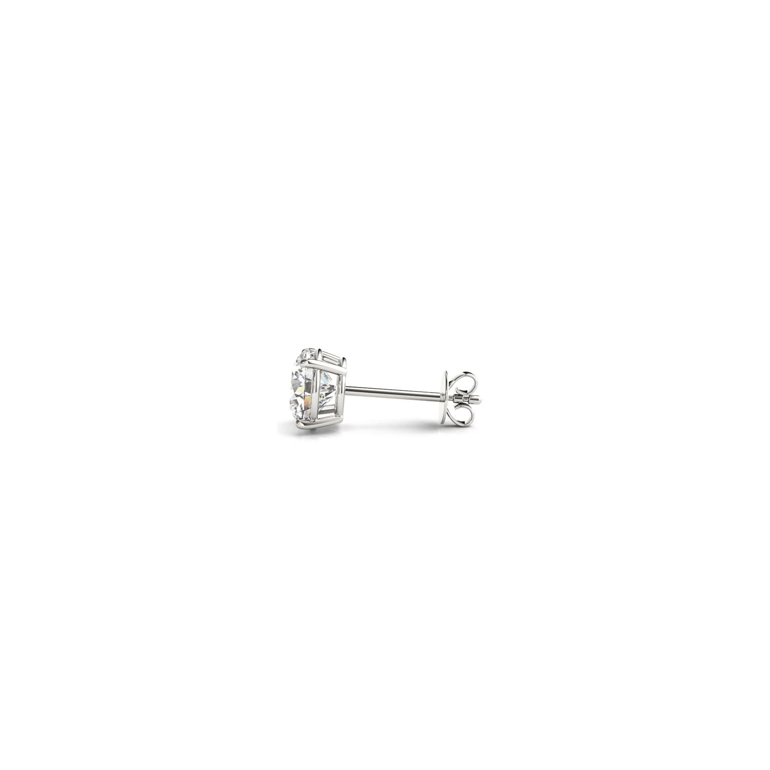 1/2 cttw Lab Grown Round Diamond Stud Earrings 14k White Gold (G/VS2) — alternate view