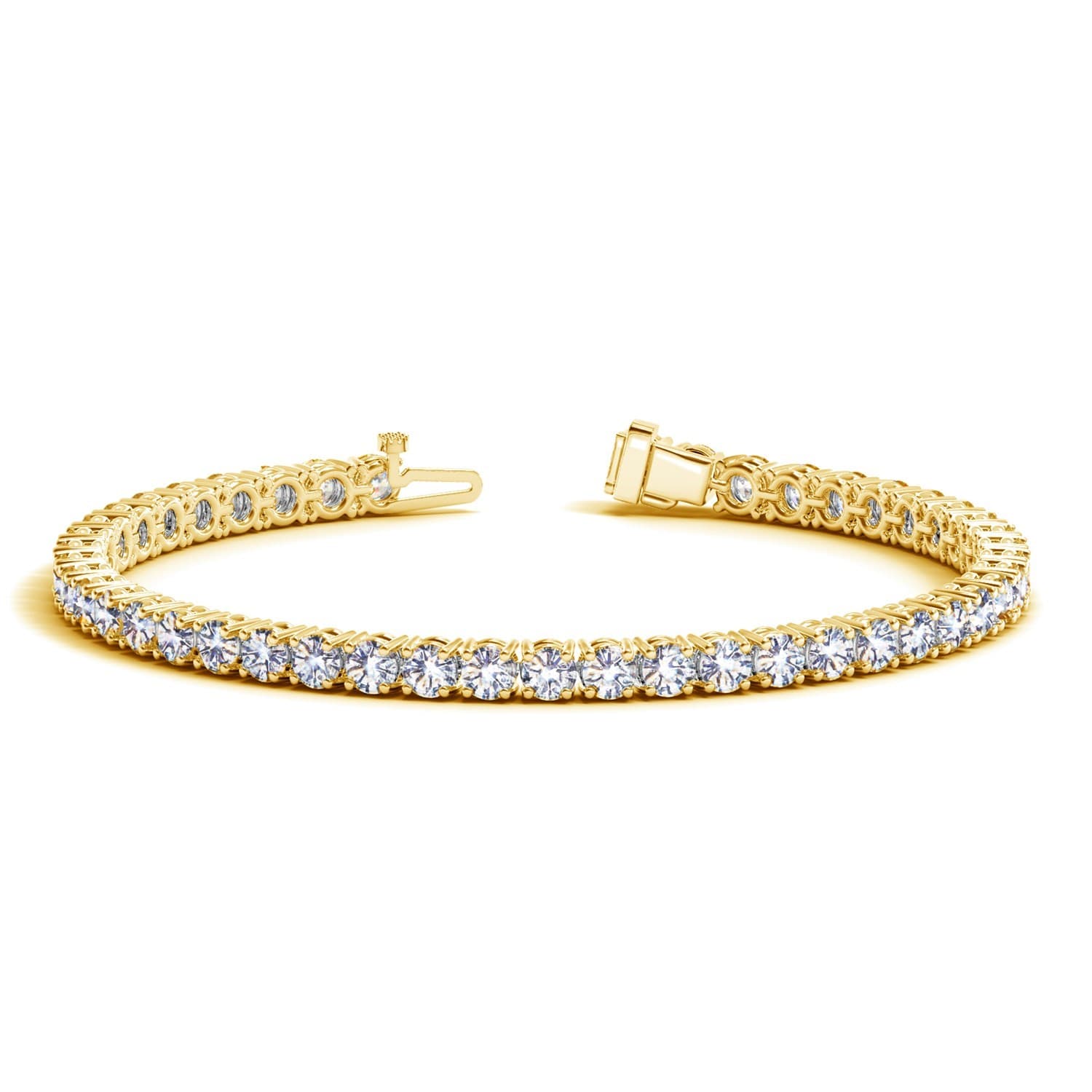 10 ctw Lab-Grown Diamond Tennis Bracelet in 14k Yellow Gold (F-G, VS2-SI1)