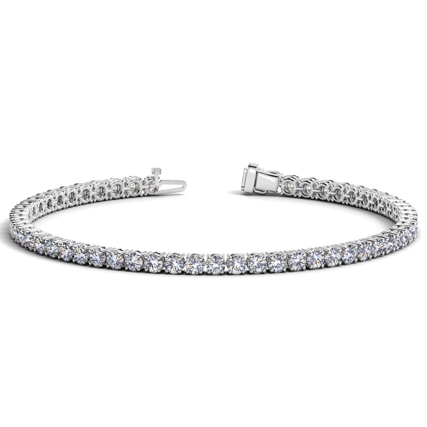 7 ctw Lab-Grown Diamond Tennis Bracelet in 14k White Gold (F-G, VS2-SI1)
