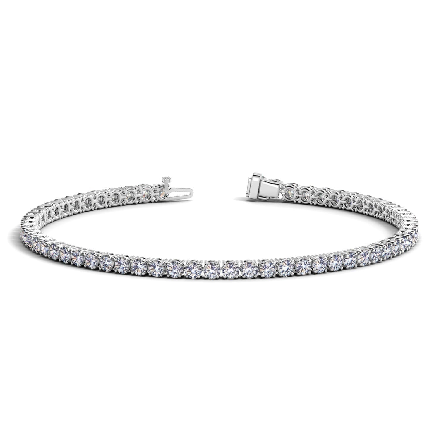 4 ctw Lab-Grown Diamond Tennis Bracelet in 14k White Gold (F-G, VS2-SI1)