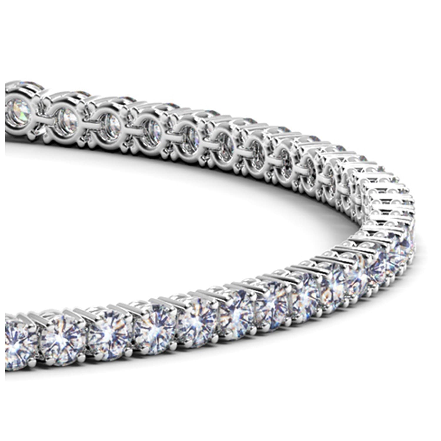 3 ctw Lab-Grown Diamond Tennis Bracelet in 14k White Gold (F-G, VS2-SI1) — alternate view