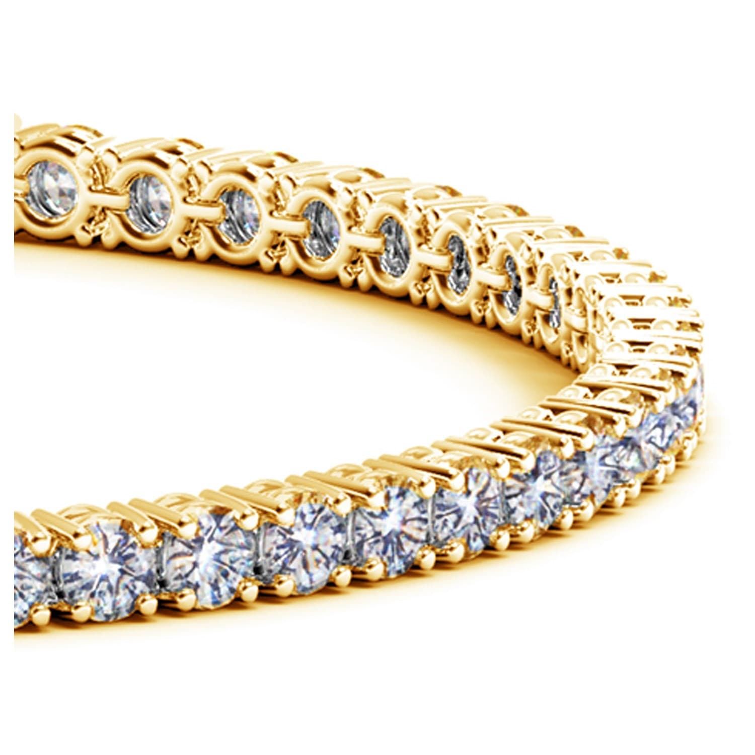 6 ctw Lab-Grown Diamond Tennis Bracelet in 14k Yellow Gold (F-G, VS2-SI1) — alternate view