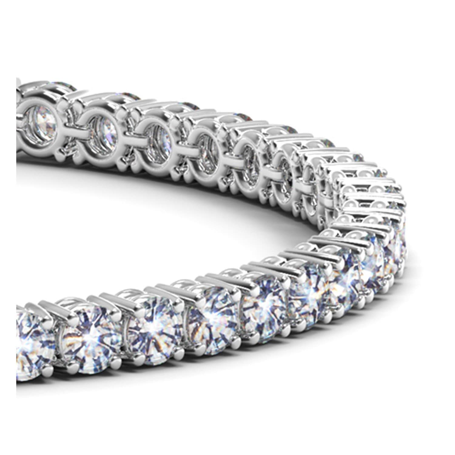 8 ctw Lab-Grown Diamond Tennis Bracelet in 14k White Gold (F-G, VS2-SI1) — alternate view